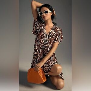 Anthropologie Robin Tiered Tunic Dress Sz SP